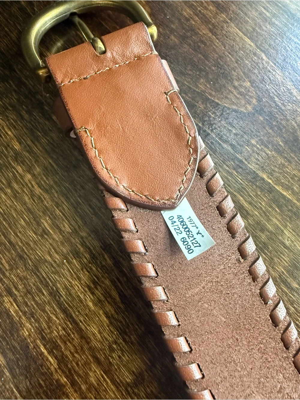 American Eagle Brown Embroidered Whipstitch Belt | Cowgirl | Boho | EUC